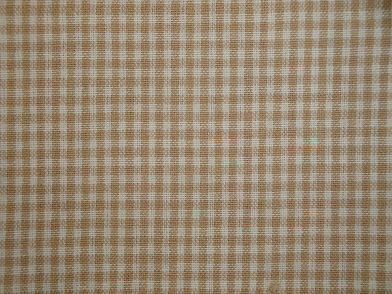 Photo of Mini Check Wheat Cream Ticking in Fabric from Dunroven House