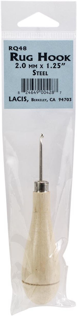 Course Rug Hook Lacis - Primitive- Beginner Rug Hook - 2.0 mm x 1.25