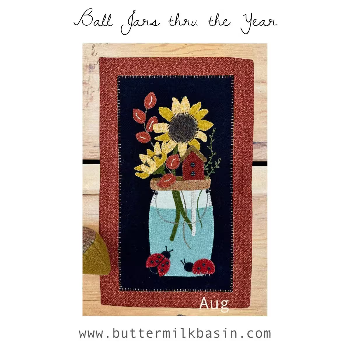 Photo of Ball Jars Thru The Year in Wool Applique Pattern from Buttermilk Basin