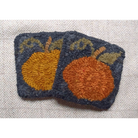 Photo of Pumpkin Coasters in Rug Hooking from The Blue Tulip