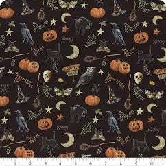 Photo of Black Spooky in Fabric from Riley Blake Trick or Treat