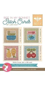 Photo of Bee in My Bonnet Stitch Card Y in Cross Stitch Pattern from Lori Holt