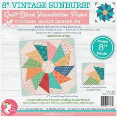 Photo of 8" Vintage Sunburst in Quilt Block Foundation Paper from It's Sew Emma
