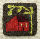 Small House Mug Rug in Rug Hooking Kit  From The Blue Tulip